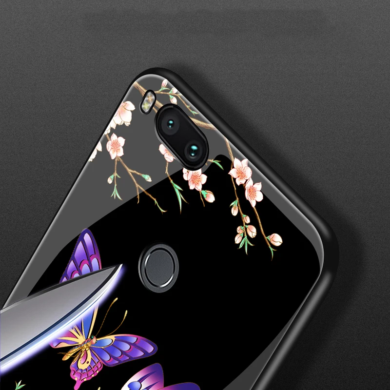 GKK Fashion for Xiaomi Mi 5X Case Back glass+Soft TPU Original Texture 360 Full Protection Cover Fundas Coque | Мобильные телефоны