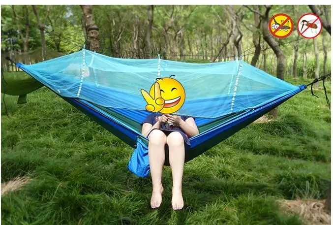 Открытый двойной парный гамак ультралегкий цвет анти москитный