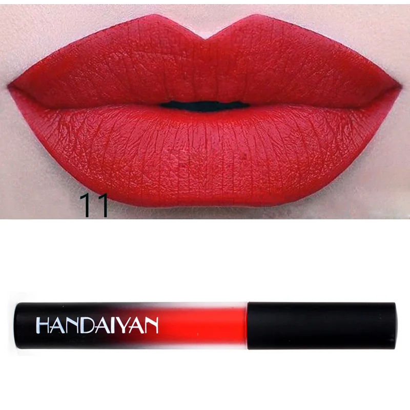 HANDAIYAN Non-stick Cup Batom Liquid Lipstick Matte Velvet Stick Waterproof Long-lasting Lipgloss Women Pen Balm Cosmetic |