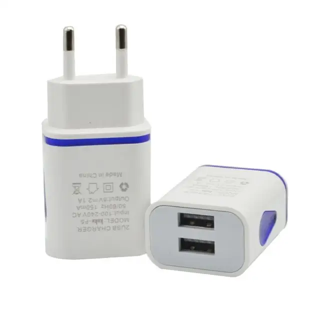 EPULA горячая Распродажа 5В 2А светодиодный USB 2 порта настенный домашний дорожный