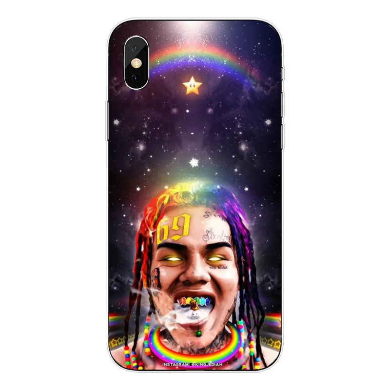 Hip Hop Rapper Tekashi 69 6ix9ine Slim Soft TPU Phone Case For iPhone X 10 6 6S 7 8 Plus 5S SE Clear Silicone Coque Cover |