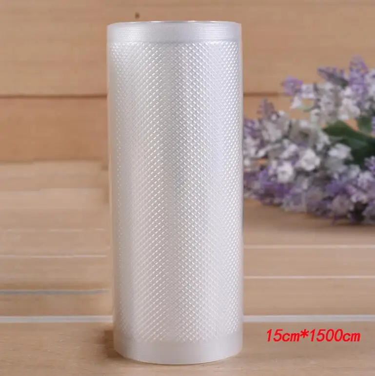 15cmX 1500cm ATWFS 1500 см вакуумный мешок Кухня пакеты для вакуум-закаточной машинки Еда Saver свежие вакуумный мешок 1500 см* 15/20/25/28/30 см/рулон - Цвет: 15cmX 1500cm