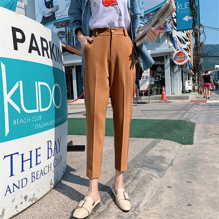 Женские шифоновые брюки Gowyimmes повседневные брюки-шаровары с высокой талией