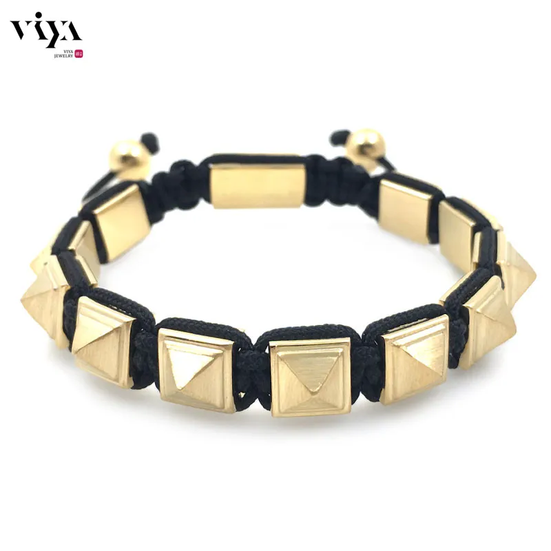 Мода заклепки браслеты для оптовая продажа ручной панк стиль весны красочными