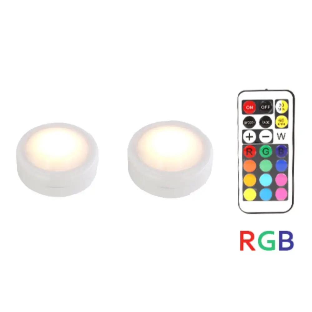 Светодиодный светильник шайба s RGB 12 цветов 21 ключ затемняемый сенсорный датчик Светодиодная подсветка под шкаф для закрытого гардероба Лестницы прихожей ночника - Испускаемый цвет: 2P-One Remote