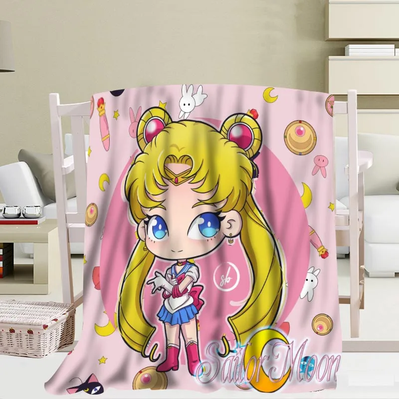 4 P+ Sailor Moon одеяло мягкое DIY диван-кровать одеяло для детей и взрослых теплое одеяло на заказ размер 56x80Inch50X60Inch40X50Inch - Цвет: 4
