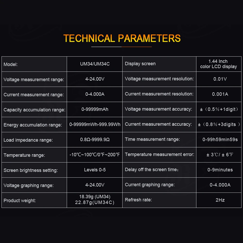 USB тестер RD UM34C/UM34 3 0 измеритель напряжения и силы тока вольтметр амперметр кабель