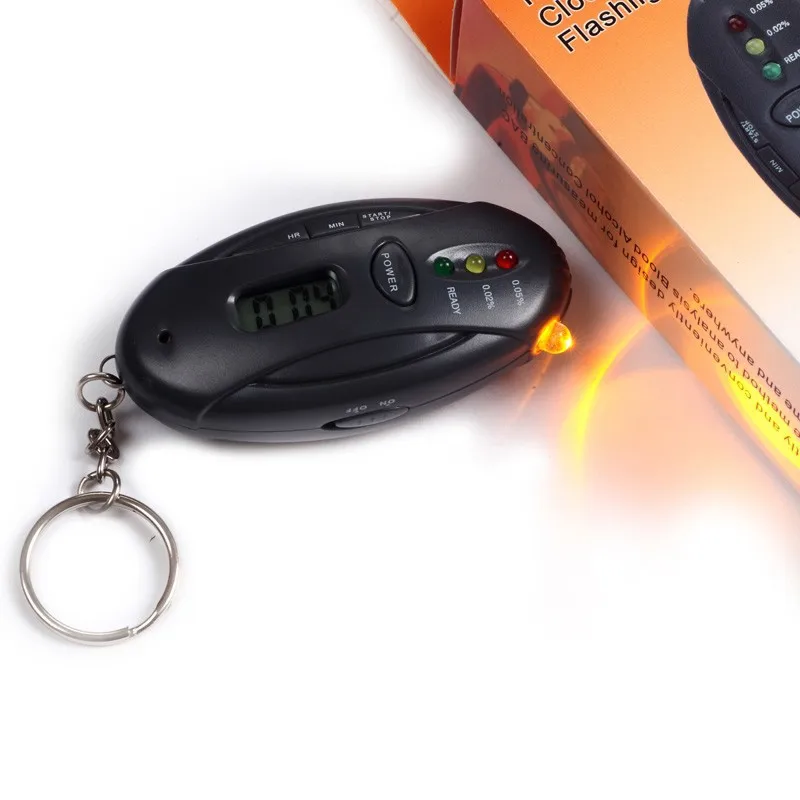 Портативный цифровой алкотестер 10 шт./лот 3 в 1 таймер светодиодная подсветка