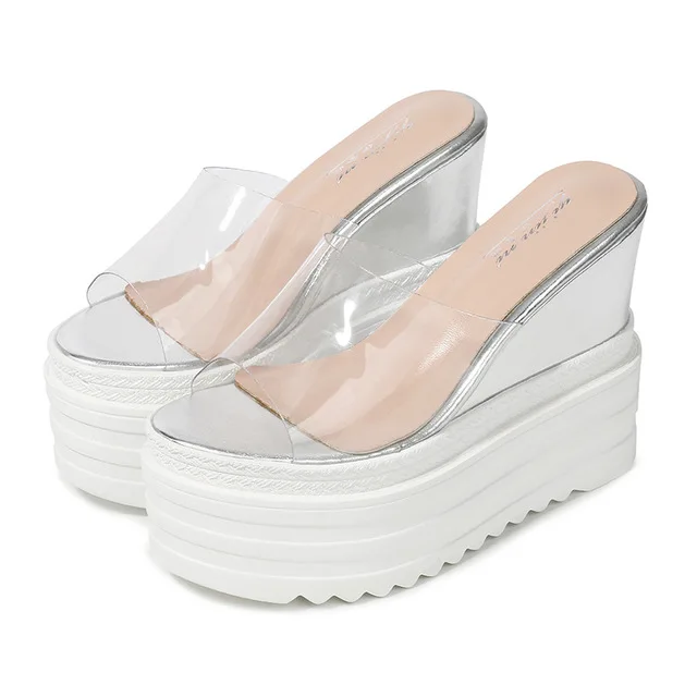 2019 жаркое лето шлёпанцы для женщин женская обувь на прозрачной платформе и