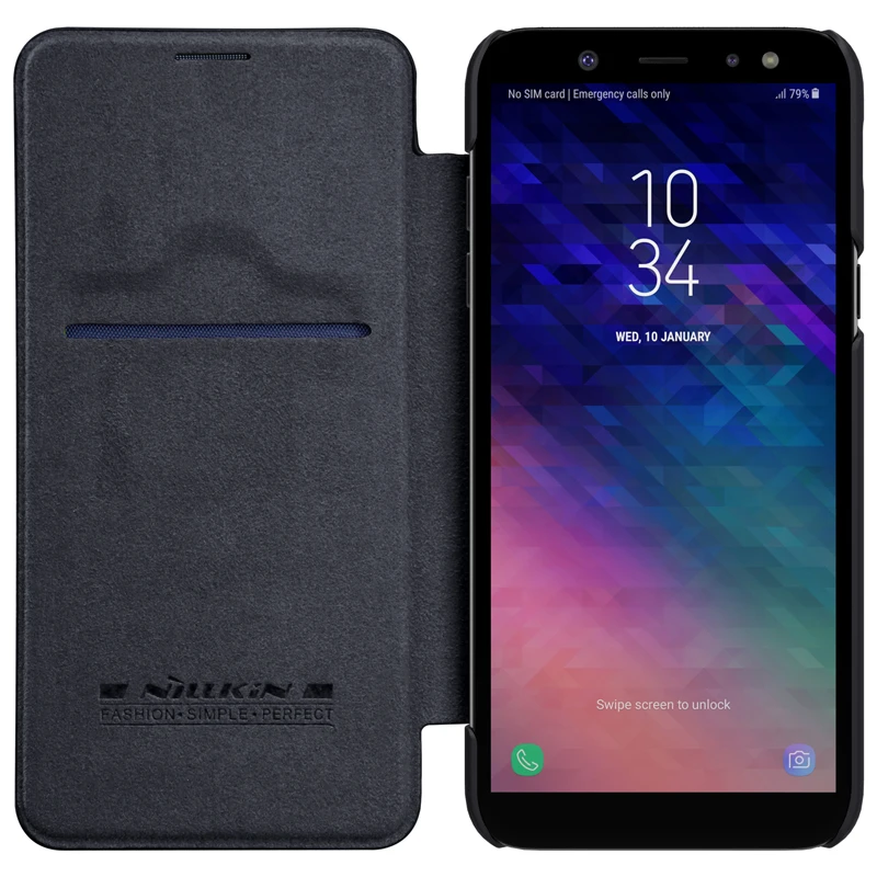 Чехол книжка из искусственной кожи для Samsung Galaxy A6 2018|Бамперы| |