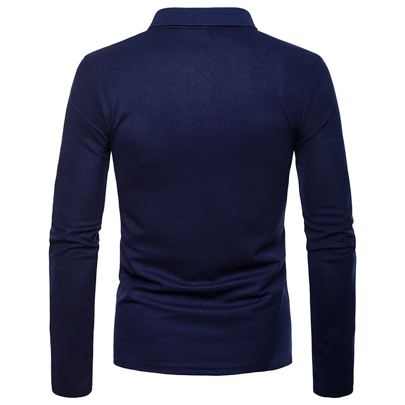 Covrlge 2018 High Quality Tops&ampTees Men's Polo Shirts Business Fashion Autumn Slim Fit Style Long Sleeve Shirt Men MTP102 | Мужская