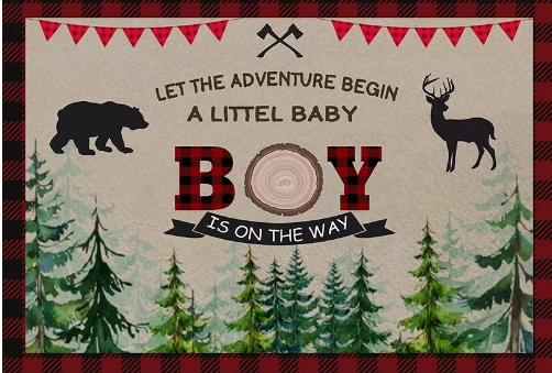 

7x5ft Little Boy Baby Adventure Pine Forest Woodland Washable Wrinkle Free Photo Studio Background Backdrop Polyester Fabric