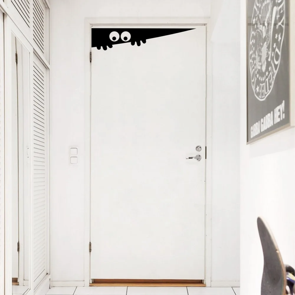 Забавная Настенная Наклейка Peeping Monster для холодильника ноутбука художественная