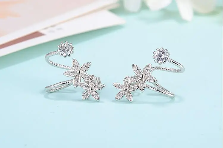 Женские серьги гвоздики из серебра 925 пробы с фианитом|earring female|earrings fashionfashion earrings |