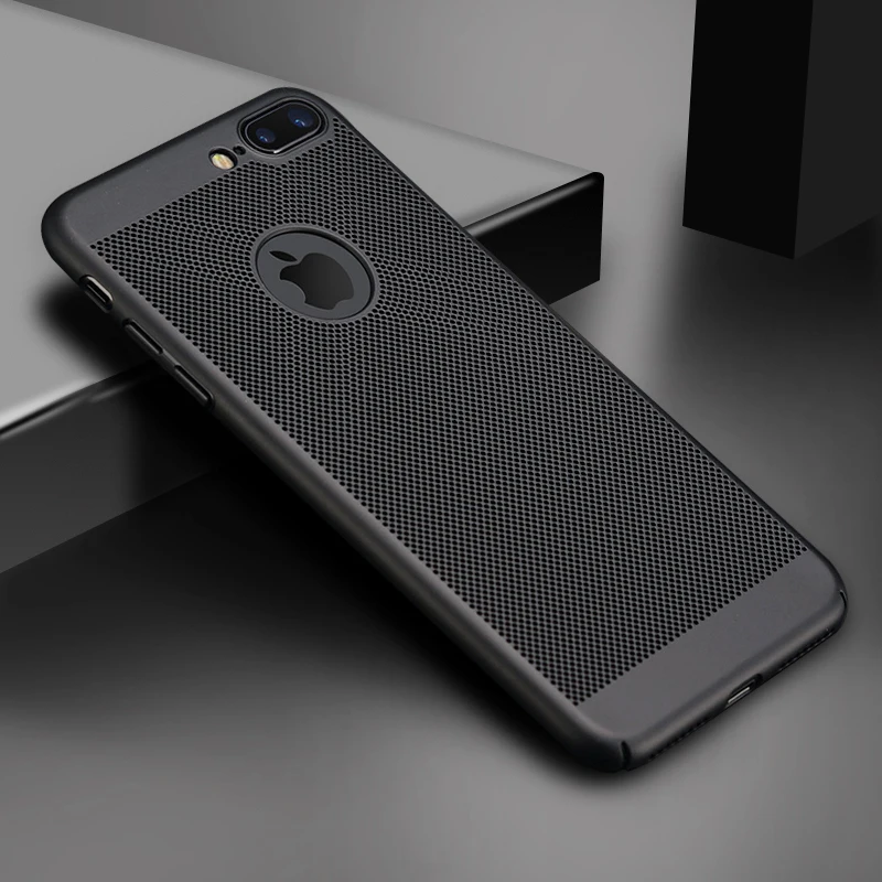 Heat Dissipation Phone Case For iPhone 7 6 6s plus 5 5s SE 8 X XS MAX XR Hard Back PC Cases Breathe Matte Cover 7plus shell |