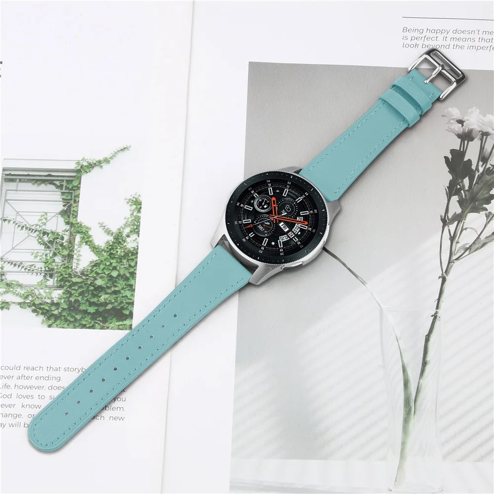 22 мм кожаный ремешок для часов samsung Galaxy Watch 46 мм ремешок для gear S3 классические часы huawei ремешок из натуральной кожи 93002
