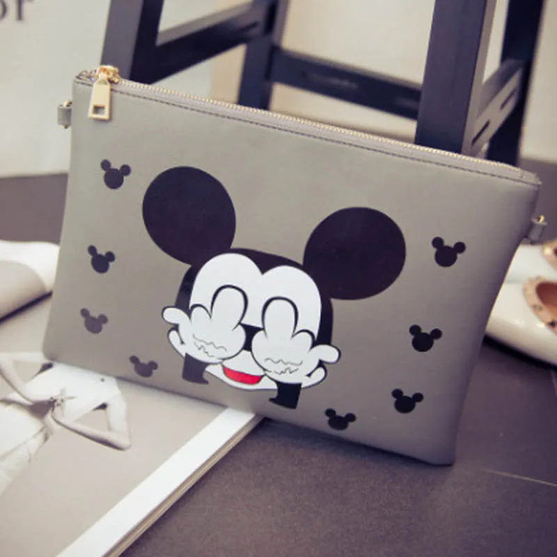 E Женский клатч disney, модная сумка с рисунком Минни, Микки Мауса, кожаная сумка для путешествий, сумка через плечо, сумки-мессенджеры для девочек - Цвет: E