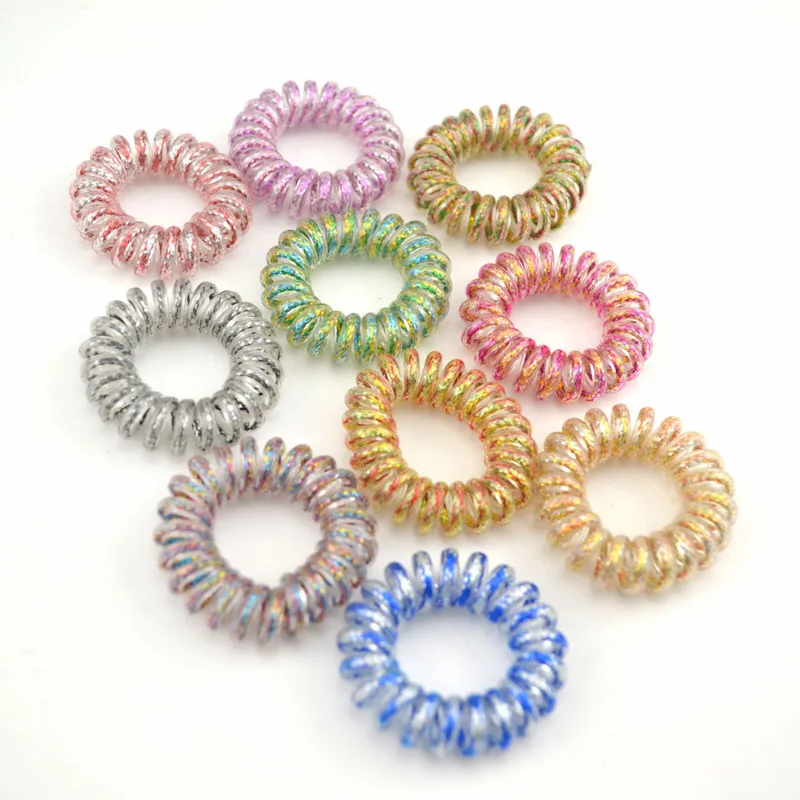 

Wholesale 10 Pcs Telephone Plastic Elastic Hair Bands For Girl Ponytail Holders Hair Scrunchies Hair Jewelry Accessories