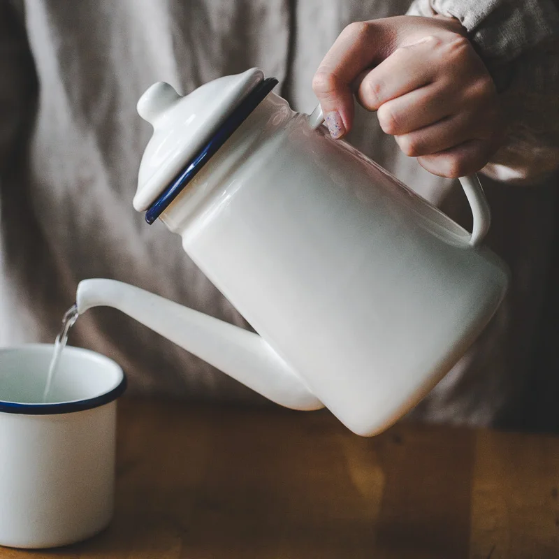 Винтажный эмалированный чайник кофейник масляный чайник|kettle enamelled|enamel kettleenamel tea