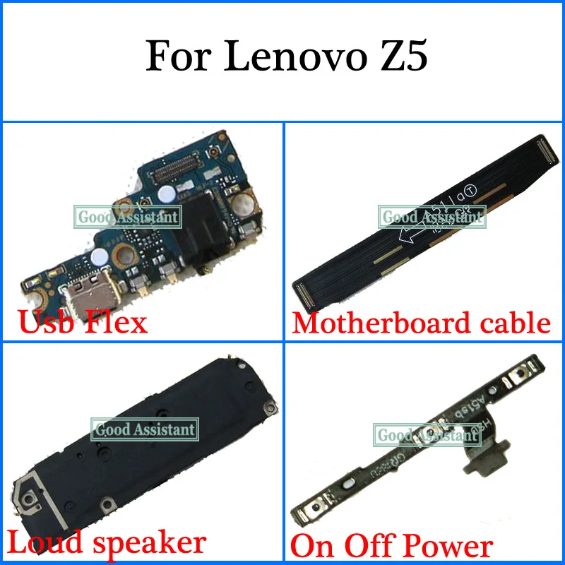 For Lenovo Z5 L78011 L78012 Usb Flex Motherboard cable Loud speaker On Off Power Button Keypad volume Cable | Мобильные телефоны и