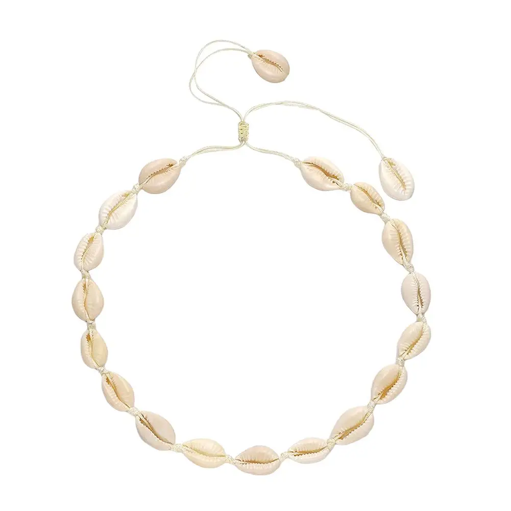 

Hawaiian Cowrie Shell Charm Adjustable Necklace Women Handmade Jewelry Gift New