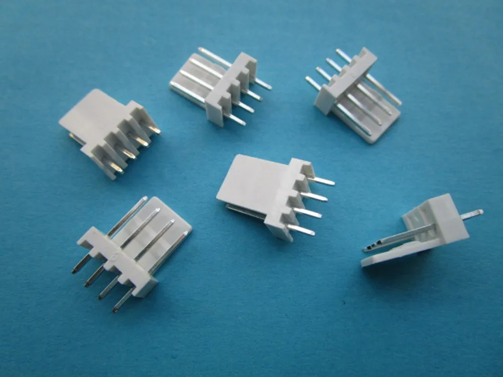 60 Pcs 2510 Pitch 2.54mm 4 Pin Male Plug Connector Straight-pin | Обустройство дома