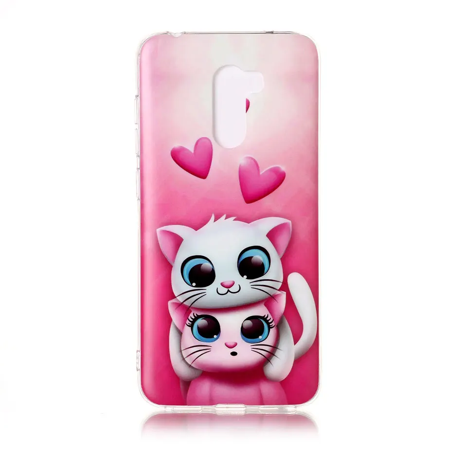 Cartoon Pink Cat Back Cover Cases For Redmi 4x TPU Phone Case Note 5 Pro Funda 4 Plus Coque Capa |
