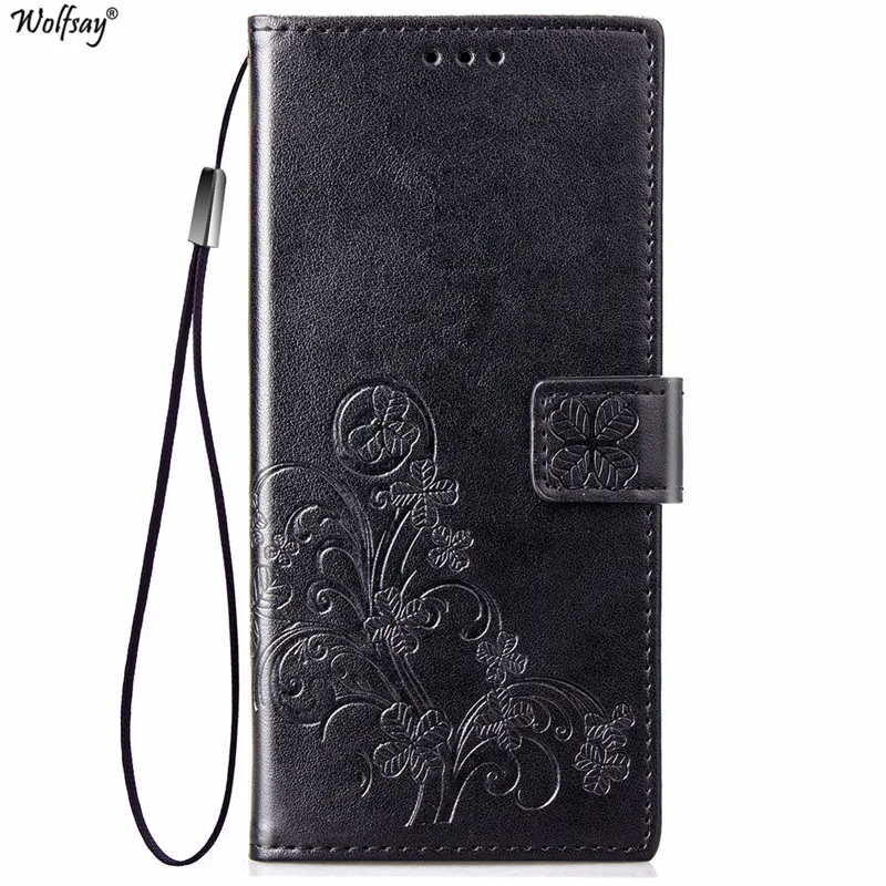 Wolfsay Fundas Xiaomi Redmi 7 Чехол Флип из искусственной кожи чехол Xiaomi Redmi 7 Чехол для Xiaomi Redmi 7 кошелек чехол с отделением для карт сумки 6,26" - Цвет: Black