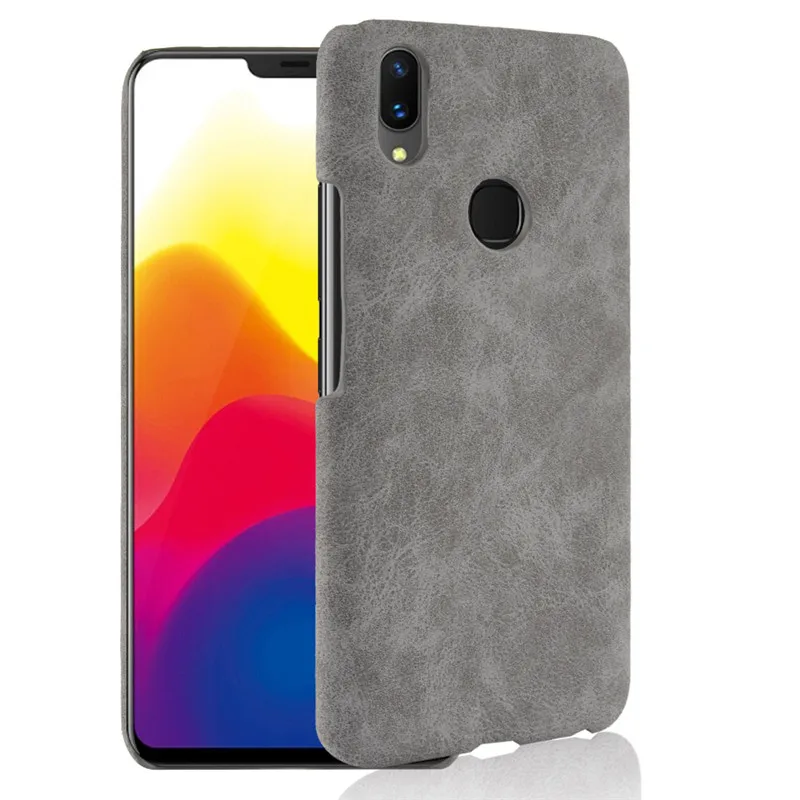 For Vivo V9 Case PU Leather Hard Plastic Back Cover Phone V 9 Youth 1723 VivoV9 6.3 inch |