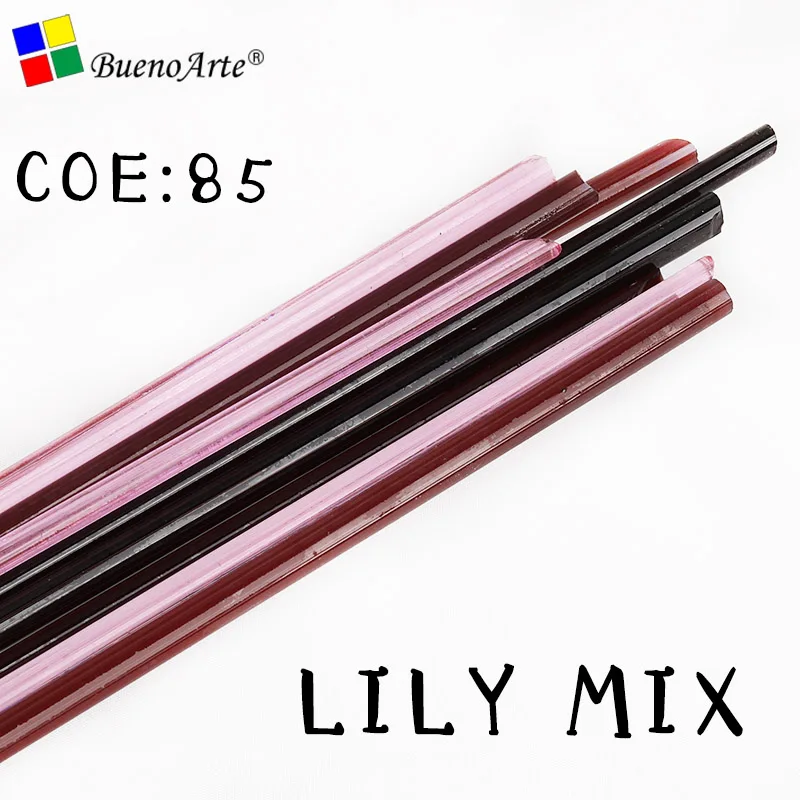 Lily Mix 500 г, для детей от 3 до 5 мм и тремя Стекло Noodels Стекло Стрингер се 85 Lampworks Стекло стержни - Цвет: Lily Mix