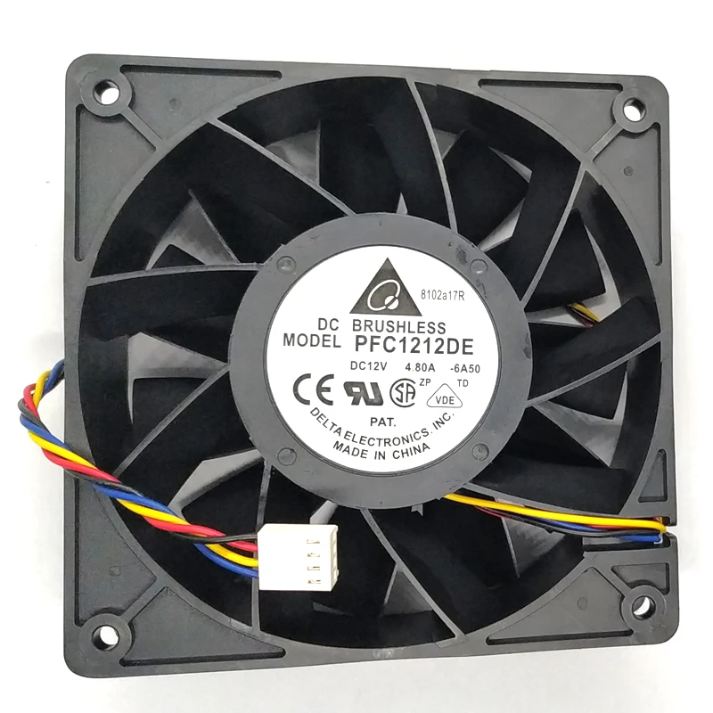 

Delta 12CM PFC1212DE DC 12V 4.8A 12038 120x120x38mm Super Large Air Volume Violent General Cooling Fan