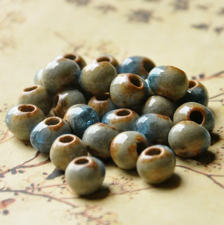 Круглые керамические бусины для изготовления ювелирных изделий 50 шт. 8 мм 2 5 мм|beads