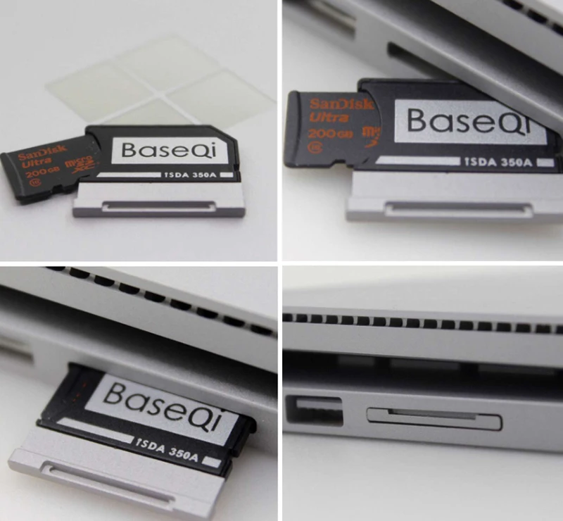 350A BASEQI алюминиевый MiniDrive адаптер карты Micro SD для microsoft Surface Book 13,5 ''/Surface book2 13,5 дюйма