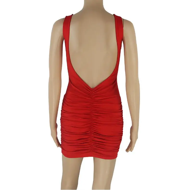 Платье с открытой спиной и рюшами для ночного клуба мини платье похудения белое