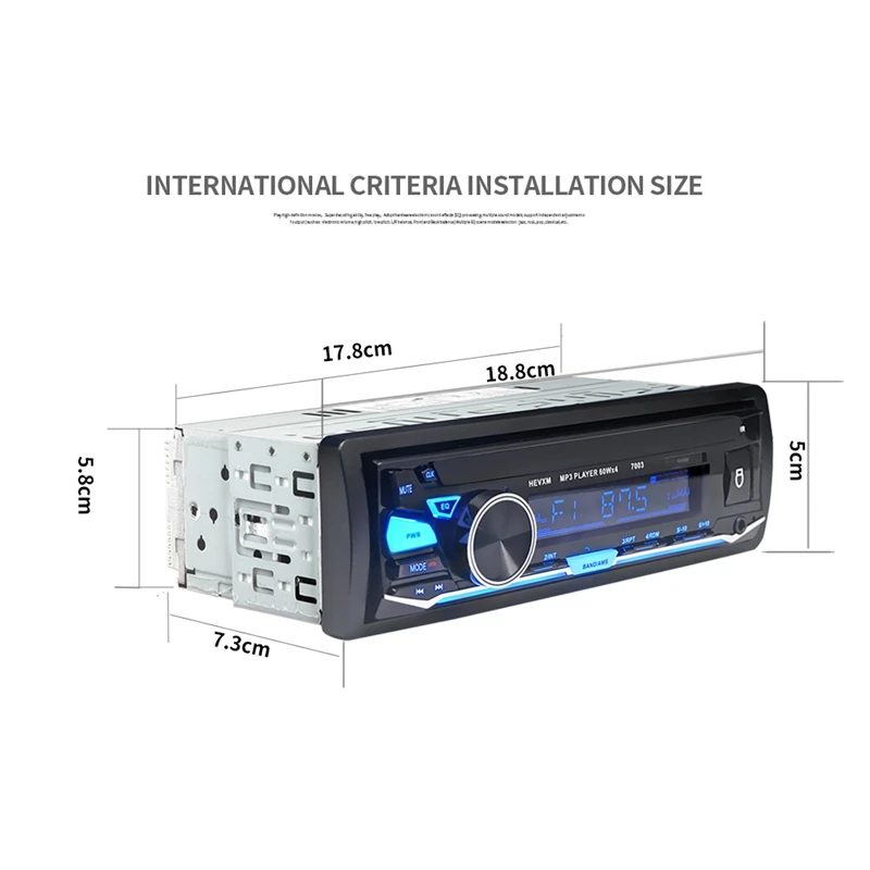 1din Автомобильный Bluetooth радио плеер стерео Fm Mp3 Usb Sd Mmc Aux Карта плеер аудио плеер