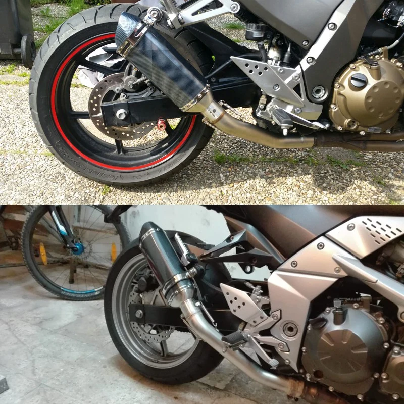 Z750 полная выхлопная система мотоцикла глушитель наконечник из нержавеющей стали для Kawasaki Z750 2007-2013