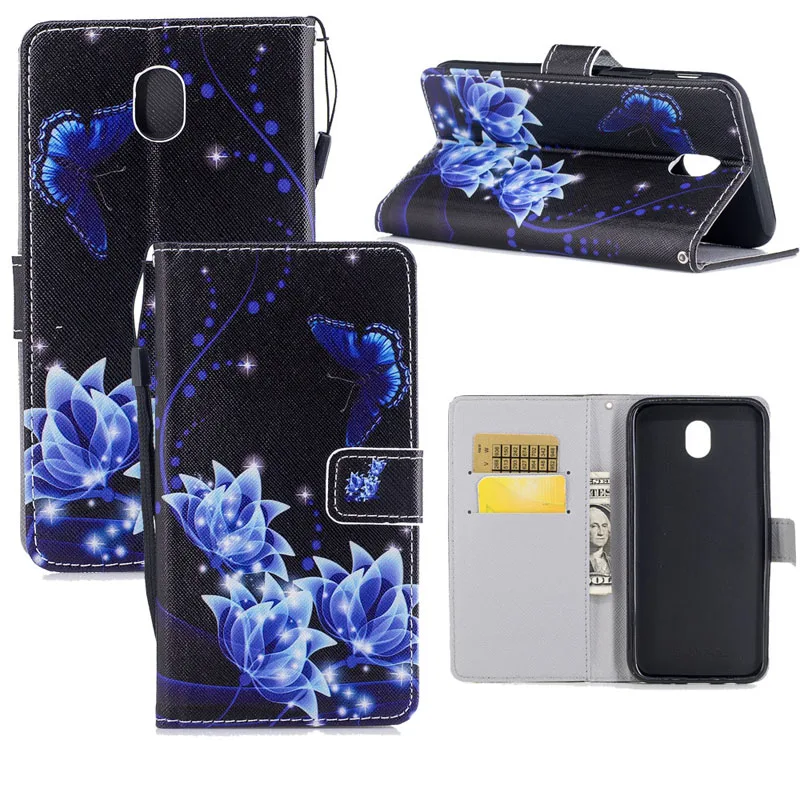 J530 Капа Книга Стиль окрашенный Бумажник кожаный чехол с полосками для Samsung Galaxy J3, J5, J7 года J330 J730 Версия ЕС Coque - Цвет: 07