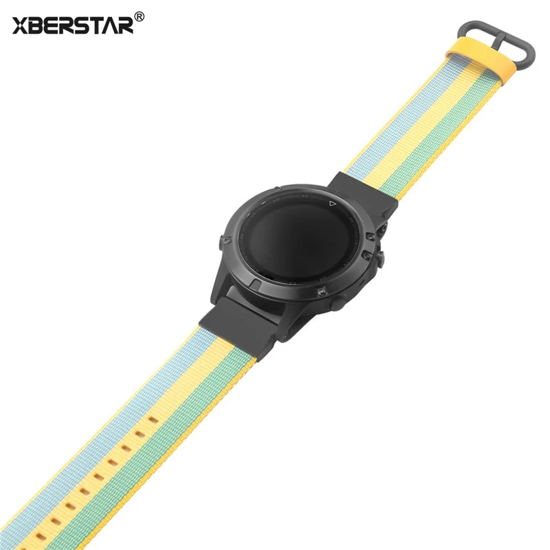 XBERSTAR Quick Release нейлон плетеный браслет на запястье ремешок для Garmin Fenix 5/Forerunner 935/подход S60 gps часы ремешки