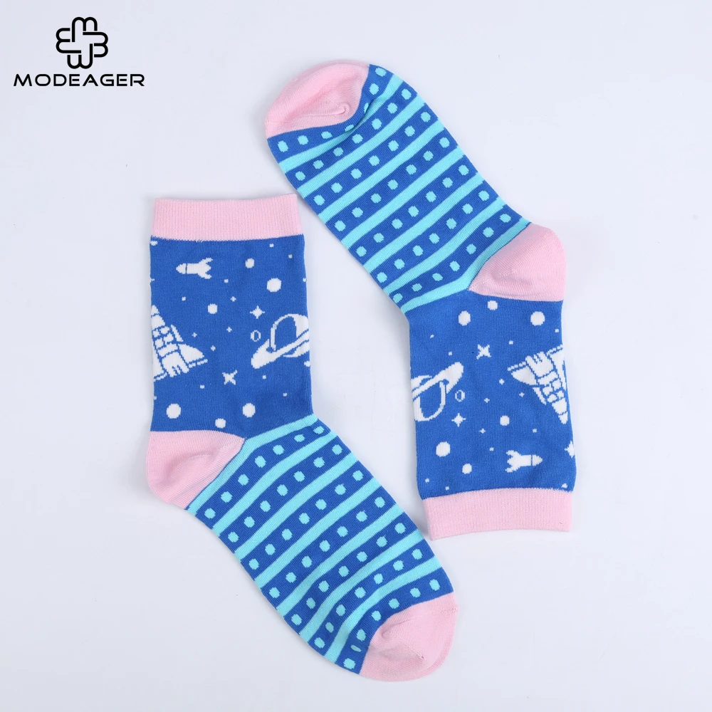 Хлопковые женские носки Modeager в японском стиле милые Харадзюку с мультяшным