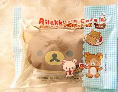Kuutti Мягкая Милая японская оригинальная упаковка Kawaii мягкая Yummy Rilakkuma кафе сэндвич Медведь Хлеб из полиуретана мягкая игрушка для запястья - Цвет: Chocolate-A