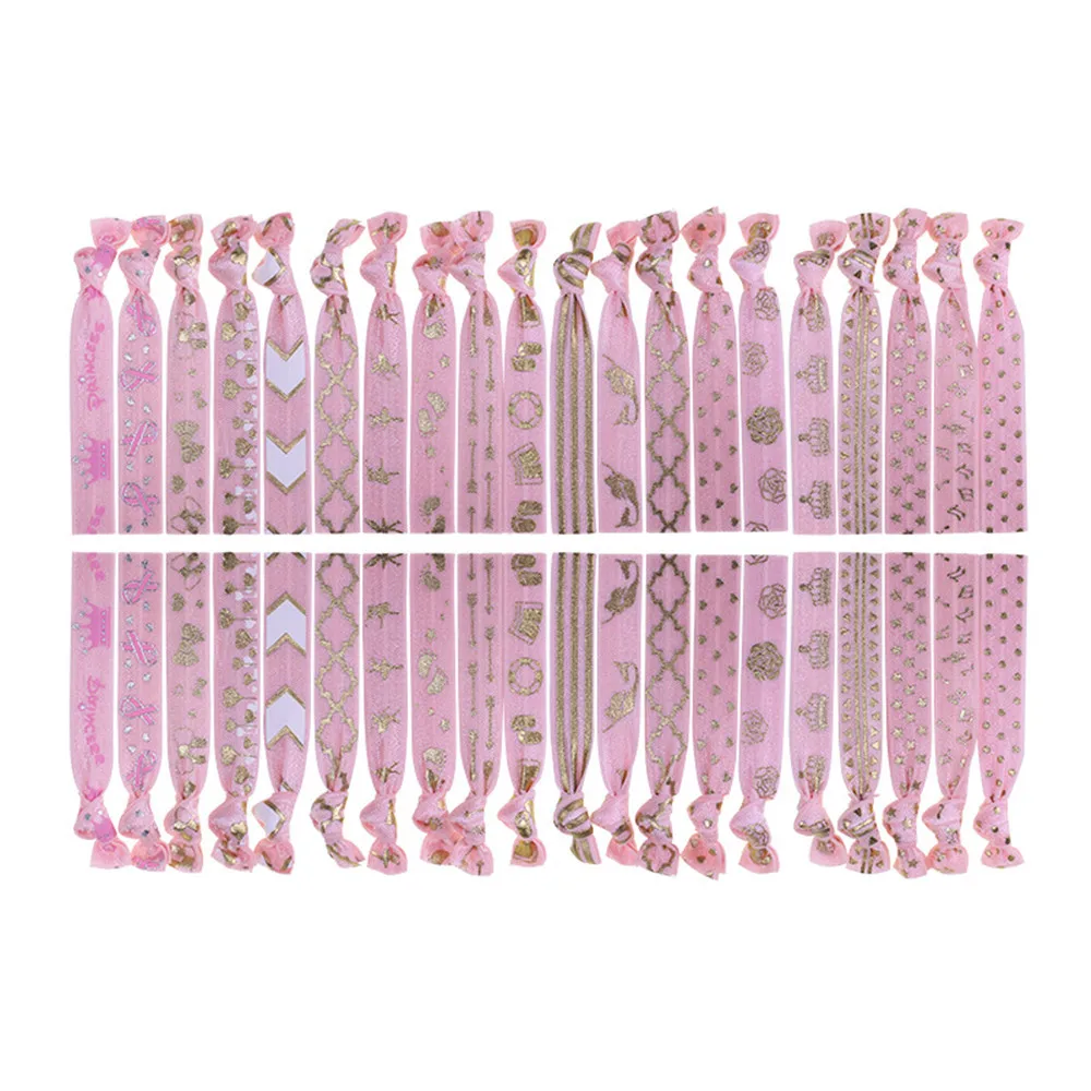 

20styles Pink colors 5/8 Elastic Hairband Bowknot Band Headwear For Girls Handmade DIY Headband Hair Ties Birthday Party Gift