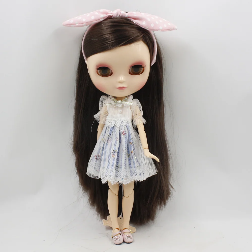 Кукла blyth icy licca body 280BL0222 Дикая мода супер мягкие прямые волосы сустав тело 1/6 30 см