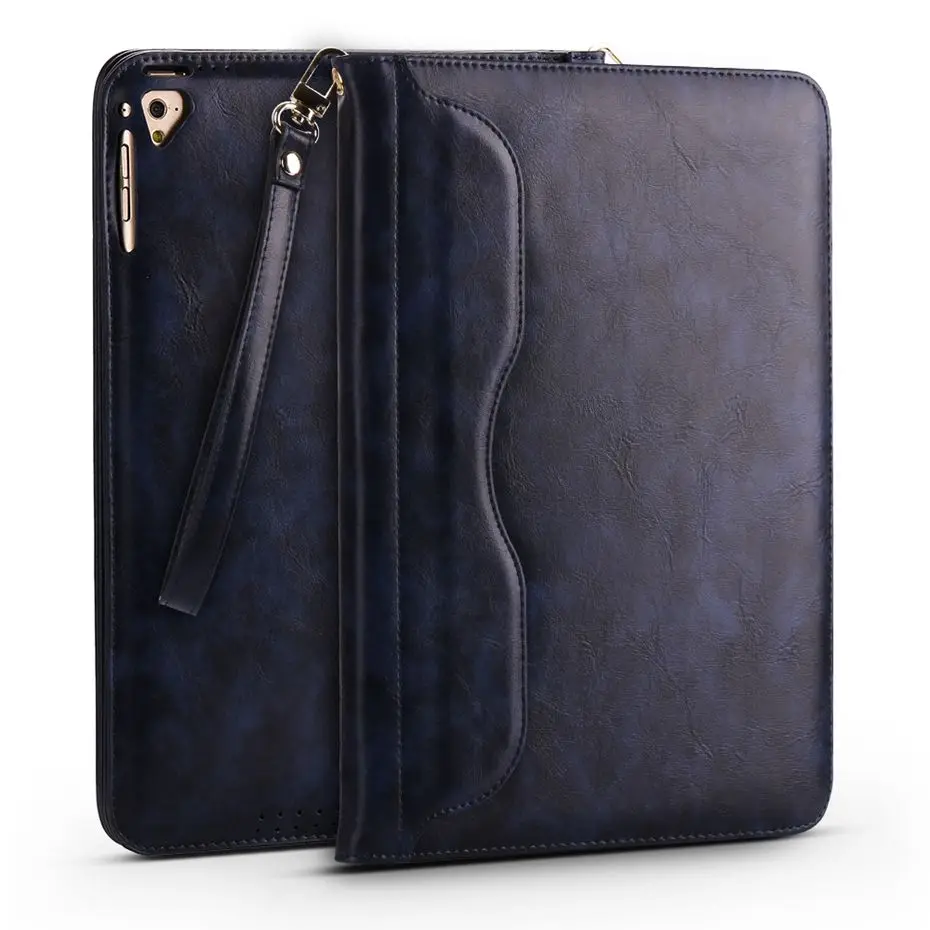 dark blue Чехол для ipad Air 1/ipad pro 9,7/ipad Smart Cover кожаный чехол с функцией кошелька Чехол для ipad Air 2 - Цвет: dark blue