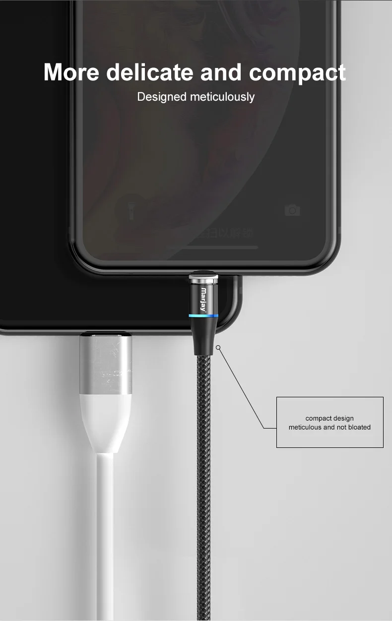 Магнитный usb-кабель Marjay 3A 1 м 2 м Быстрая зарядка 3,0 быстрая USB зарядка для iphone 7 8 Plus X Xs Max XR Магнитный адаптер зарядного устройства