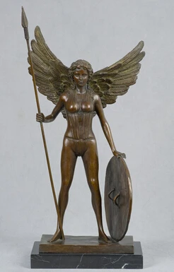 Copper Brass CHINESE crafts ation Asian The Greek Mythology of bronze Sculpture Angel with Bronze Statuette Festival souvenirs | Дом и сад