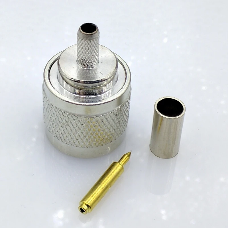 N-тип 50-3 RF коаксиальный разъем N Штекерный для RG58 RG142 RG400 LMR195 кабельный 1 шт. |