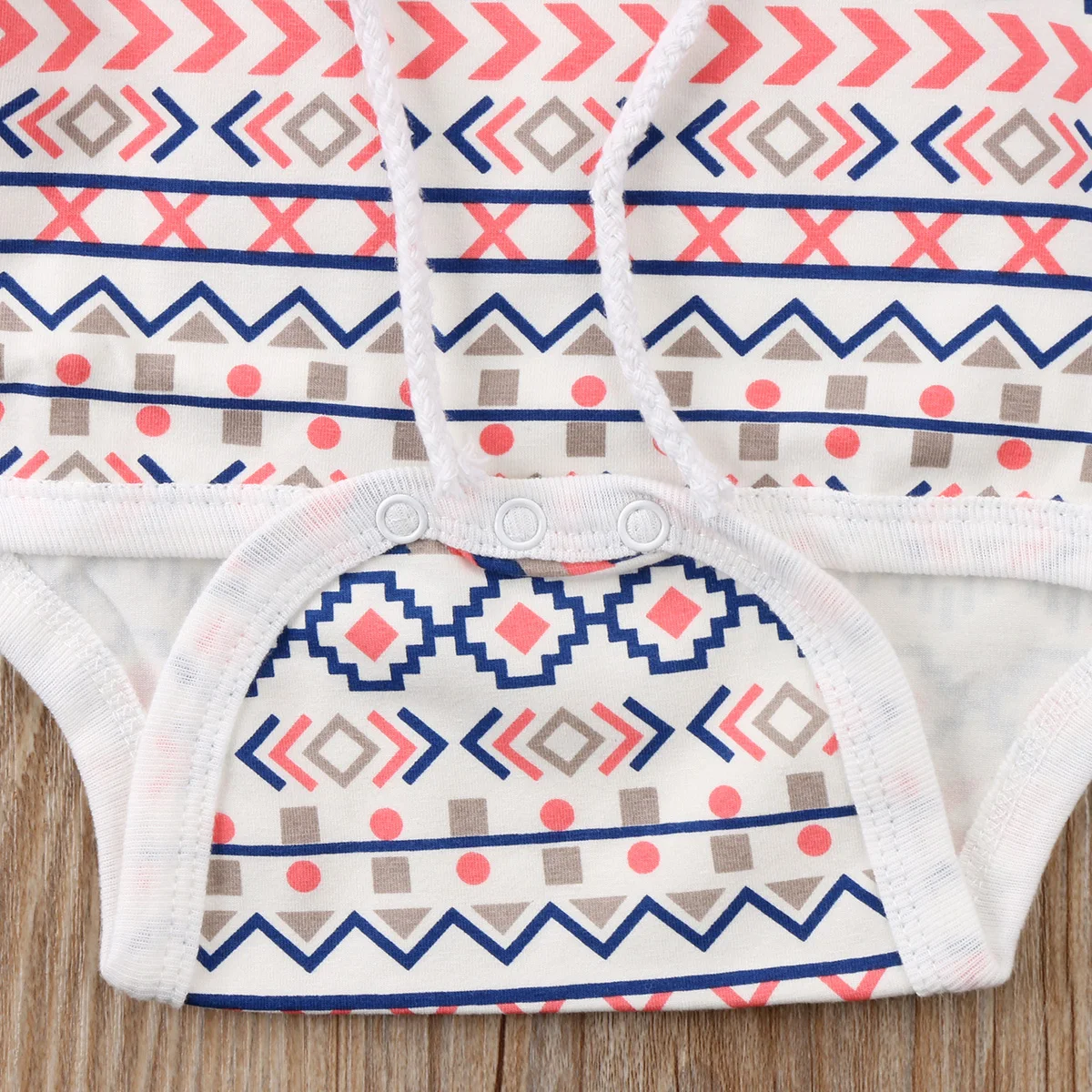 Newborn Baby Boys Girls Toddler Hooded Bodysuit Infant Warm Long Sleeve Geometric Jumpsuit Clothes | Детская одежда и обувь