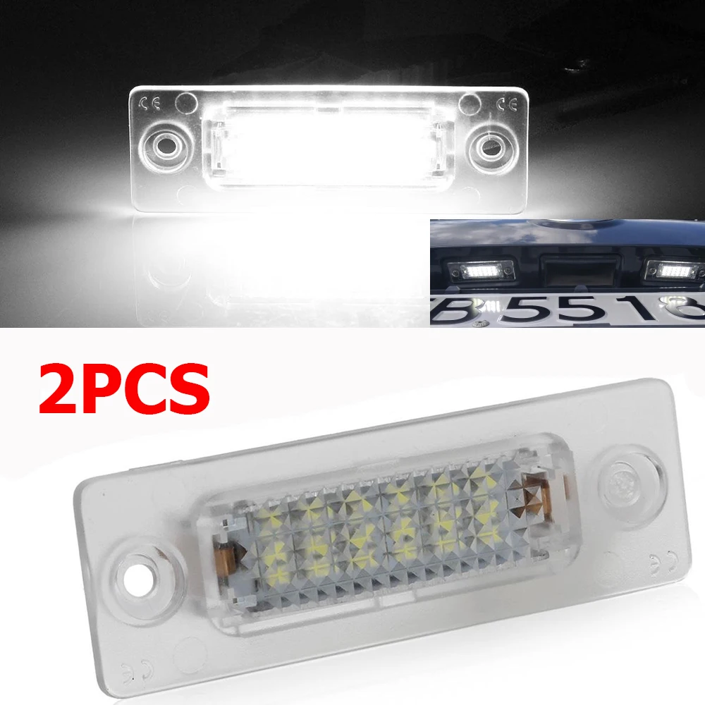 2 шт. светодиодный номерной знак для VW Jetta 05 10/Passat B6 Вариант 06 08/Touran 03 10/Skoda Superb MK1 02 08