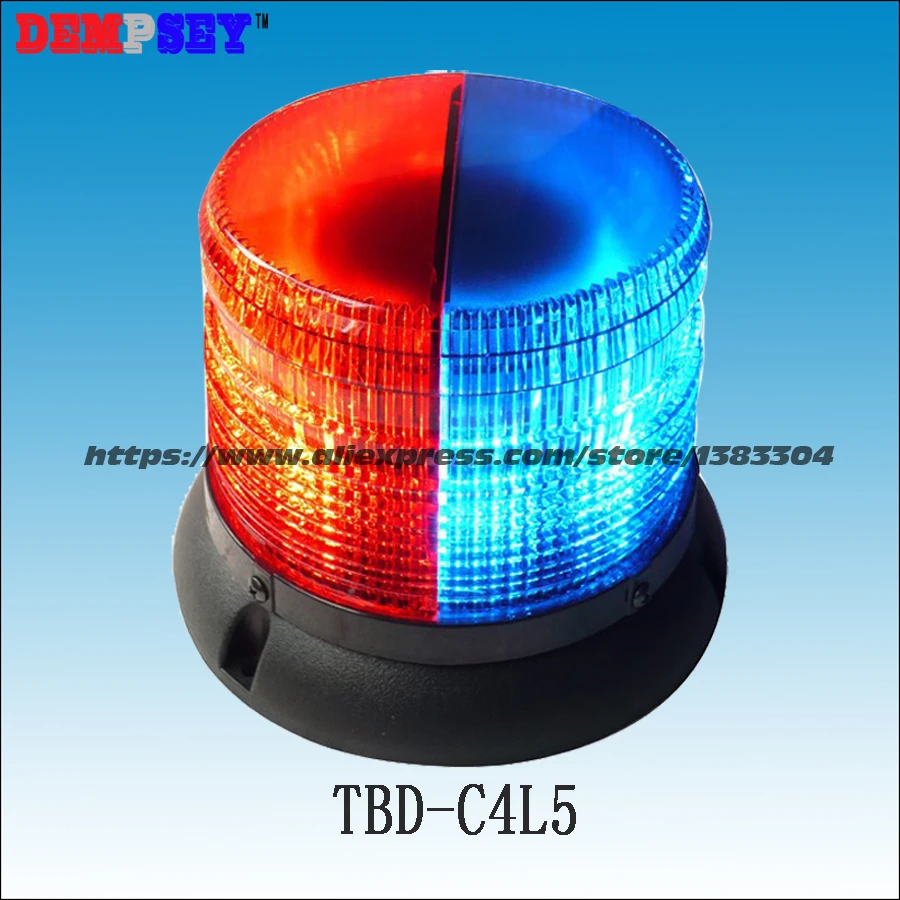 TBD-C4L5 High-quality Round emergency Warning Light, police/fire engines Vehicle Roof Top Red&Blue LED strobe Warning Light