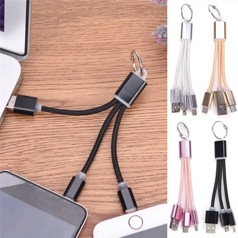 13 5 см USB кабель металлический брелок Micro для передачи данных зарядное устройство